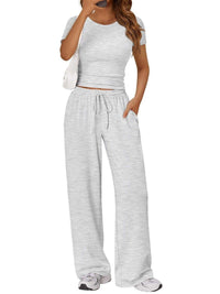 Round Neck Short Sleeve Tee and Pants Set 100100270766561 43 Affordable Fashion Under $100 Jerry's Apparel 