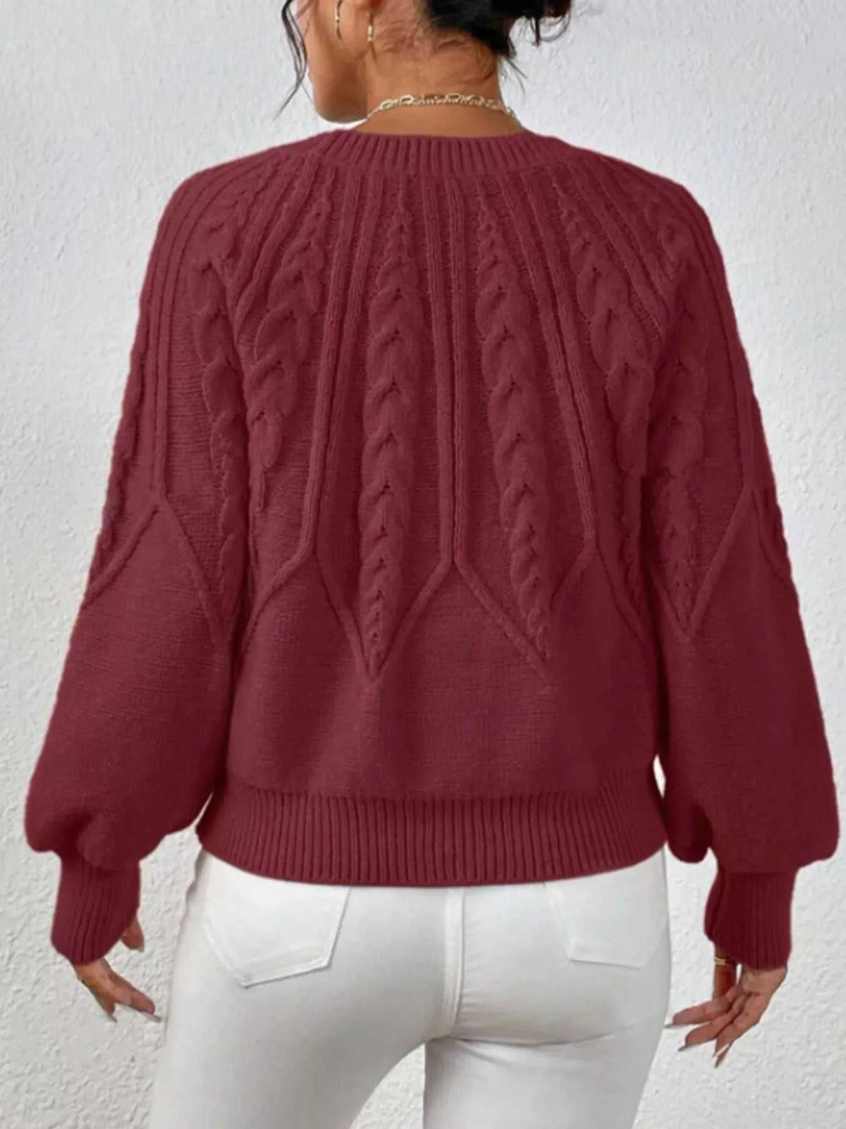 Cable Knit Long Sleeve Sweater 100100200217752 36 Affordable Fashion Under $100 Jerry's Apparel 