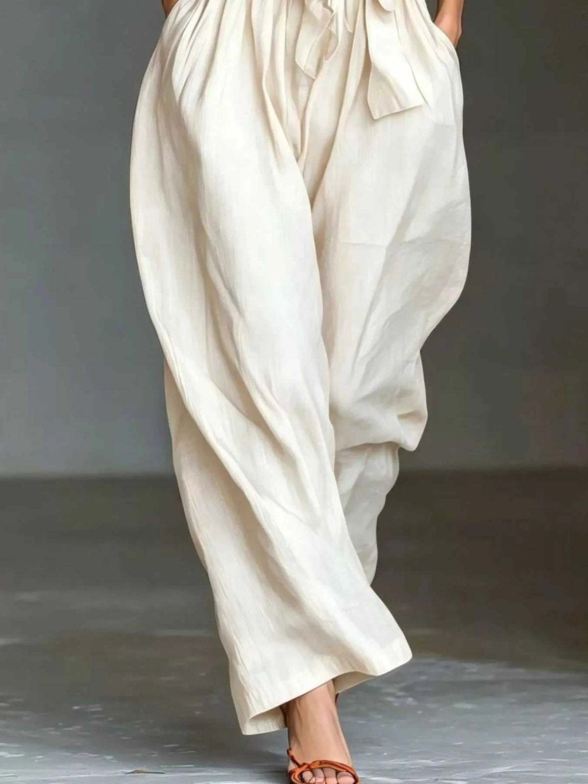 Halter Neck Wide-Leg Jumpsuit with Waist-Tie Detail 101001566820821 48 Affordable Fashion Under $100 Jerry's Apparel 