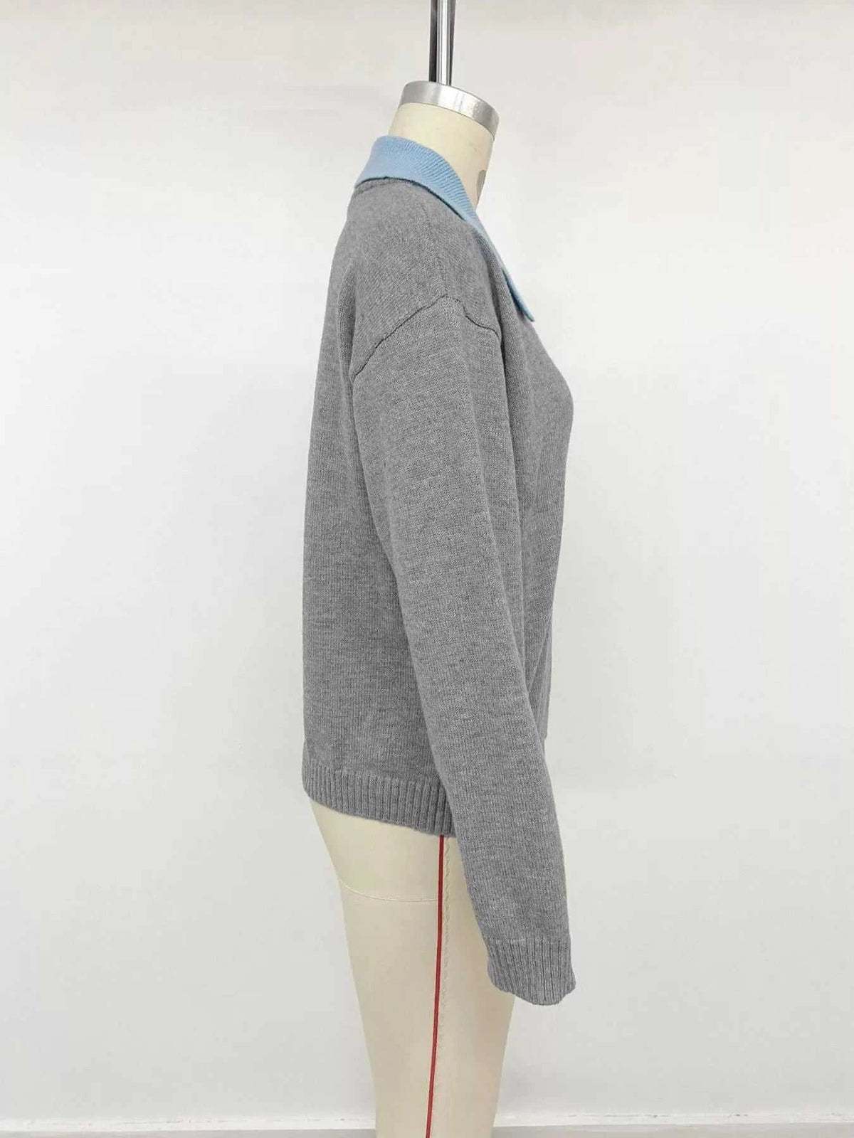 Contrast Collar Dropped Shoulder Sweater 100100912330105 43 Affordable Fashion Under $100 Jerry's Apparel 