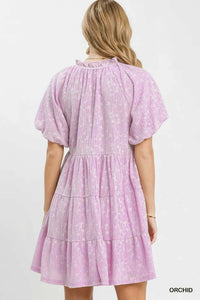 Umgee Jacquard Puff Sleeve Mini Dress 100100791871427 66 Affordable Fashion Under $100 Jerry's Apparel 