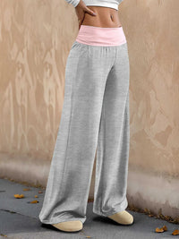 Contrast Waistband Wide Leg Pants 100100919641935 32 Affordable Fashion Under $100 Jerry's Apparel 