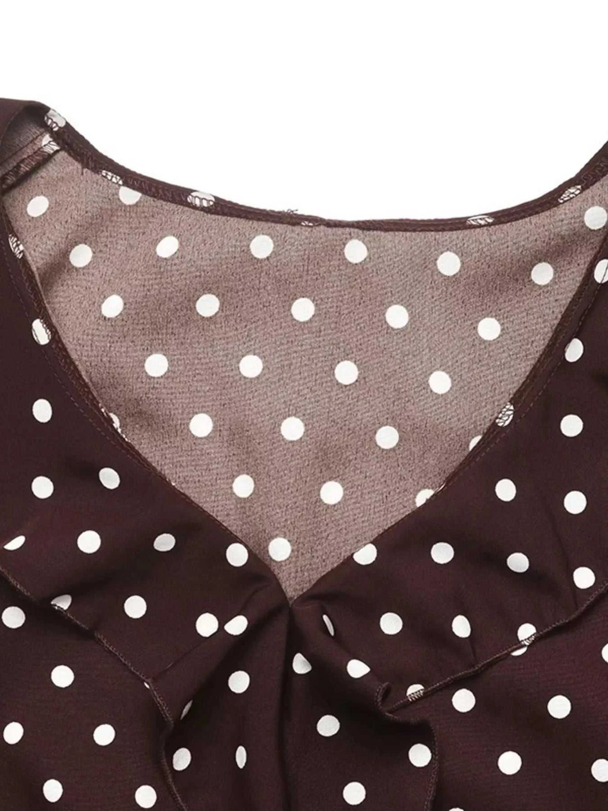 Polka Dot Ruffled V-Neck Bodysuit 101001651705391 32 Affordable Fashion Under $100 Jerry's Apparel 