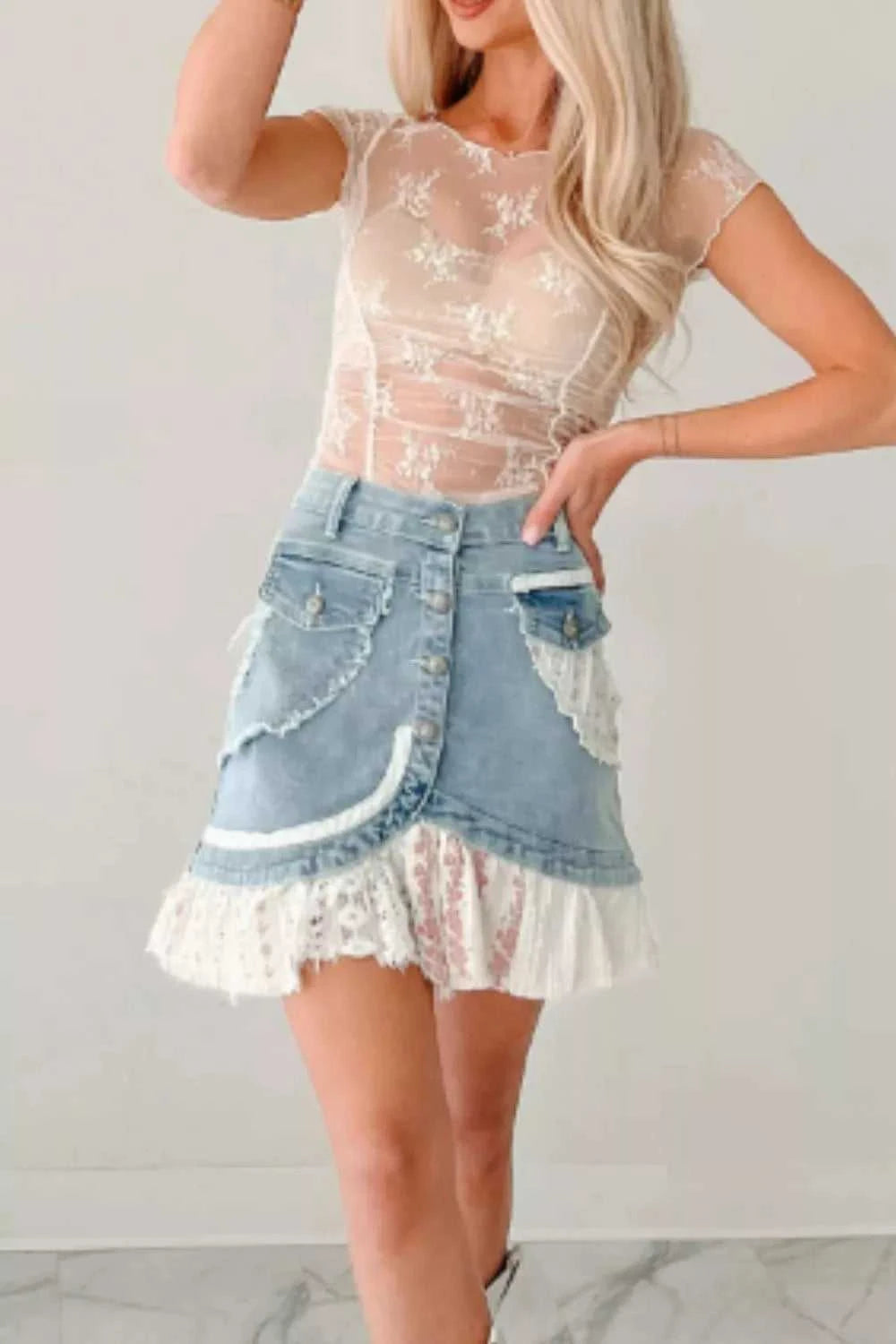 Exposed Seam Ruched Sheer Floral Mesh Top 100100318709257 19 Affordable Fashion Under $100 Jerry's Apparel 