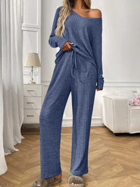 Ribbed Long Sleeve Top and Pants Lounge Set 100100460626810 43 Affordable Fashion Under $100 Jerry's Apparel 