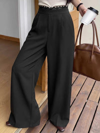High-Waisted Wide-Leg Lace-Trimmed Pants 101001748703558 35 Affordable Fashion Under $100 Jerry's Apparel 