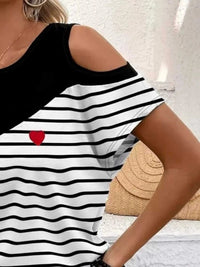 Cold Shoulder Color Block T-Shirt 100100435796025 27 Affordable Fashion Under $100 Jerry's Apparel 