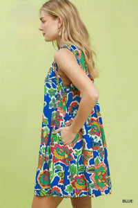 Umgee Abstract Print Sleeveless Shift Dress 100100357001591 53 Gifts for Her Jerry's Apparel 