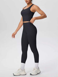 Scoop Neck Tank and High-Waisted Leggings Active Set 101006388543899 85 Affordable Fashion Under $100 Jerry's Apparel 