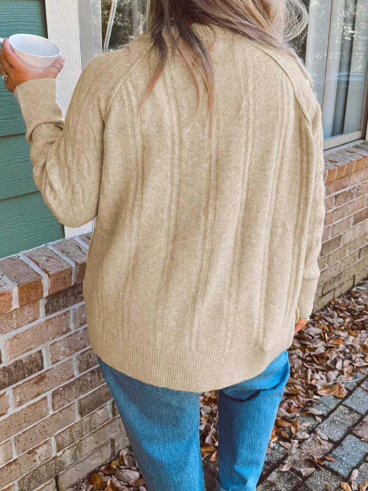 Plus Size Oversized Cable Knit Long Sleeve Round Neck Sweater 100100624019383 61 Affordable Fashion Under $100 Jerry's Apparel 