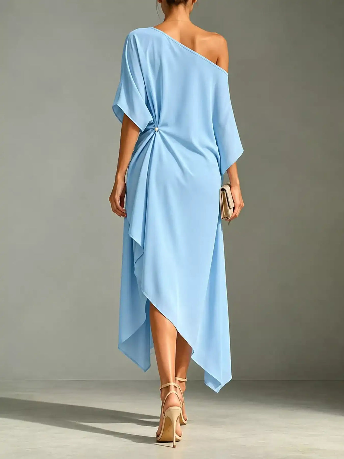 Full Size One-Shoulder Asymmetric Hem Midi Dress Plus Size 101001732260581 53 Gifts for Her Jerry's Apparel 