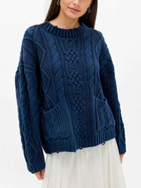 Cable-Knit Sweater with Front Pockets 100100995738984 52 Affordable Fashion Under $100 Jerry's Apparel 