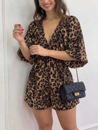 V-Neck Leopard Print Puff Sleeve Romper 101001357291965 28 Affordable Fashion Under $100 Jerry's Apparel 