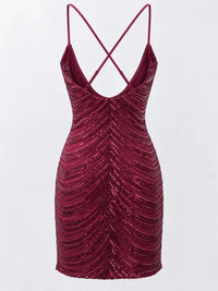 Sleeveless Sequin Embellished Bodycon Mini Cami Dress 101001090650712 56 Gifts for Her Jerry's Apparel 