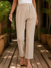 Perfee Ruched Half Elastic Waist Pants 100100547441852 27 Affordable Fashion Under $100 Jerry's Apparel 