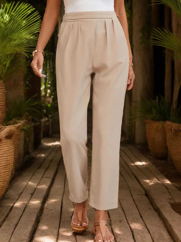 Perfee Ruched Half Elastic Waist Pants 100100547441852 27 Affordable Fashion Under $100 Jerry's Apparel 