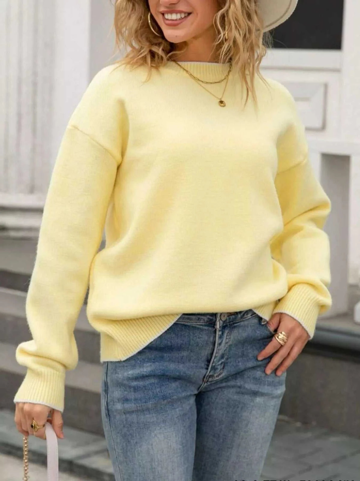Bow-Back Round Neck Sweater 100100213486101 49 Affordable Fashion Under $100 Jerry's Apparel 