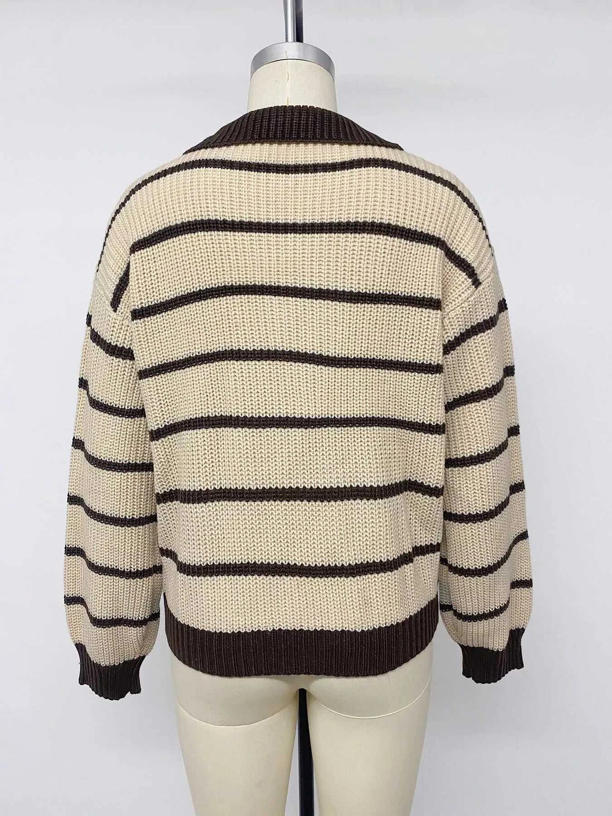 Striped Knit Polo Sweater 100100473191463 39 Affordable Fashion Under $100 Jerry's Apparel 