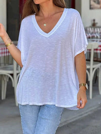 Casual V-Neck Relaxed Fit T-Shirt 100100751365785 22 Affordable Fashion Under $100 Jerry's Apparel 