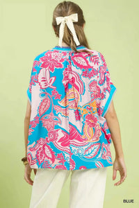 Umgee Abstract Print Oversized Top 100100141541589 47 Affordable Fashion Under $100 Jerry's Apparel 