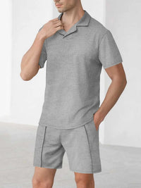 Men's Full Size Short Sleeve Top and Shorts Matching Set Plus Size 100400785786313 42 Affordable Fashion Under $100 Jerry's Apparel 