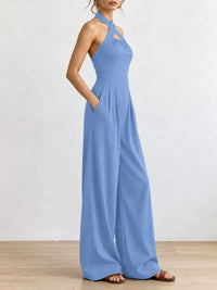 Full Size Halter Neck Wide-Leg Jumpsuit Plus Size 101001857800379 54 Affordable Fashion Under $100 Jerry's Apparel 