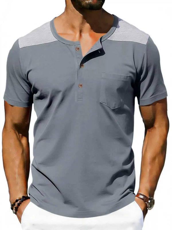 Men's Full Size Casual Henley T-Shirt with Pocket Plus Size 100400796832194 23 Affordable Fashion Under $100 Jerry's Apparel 