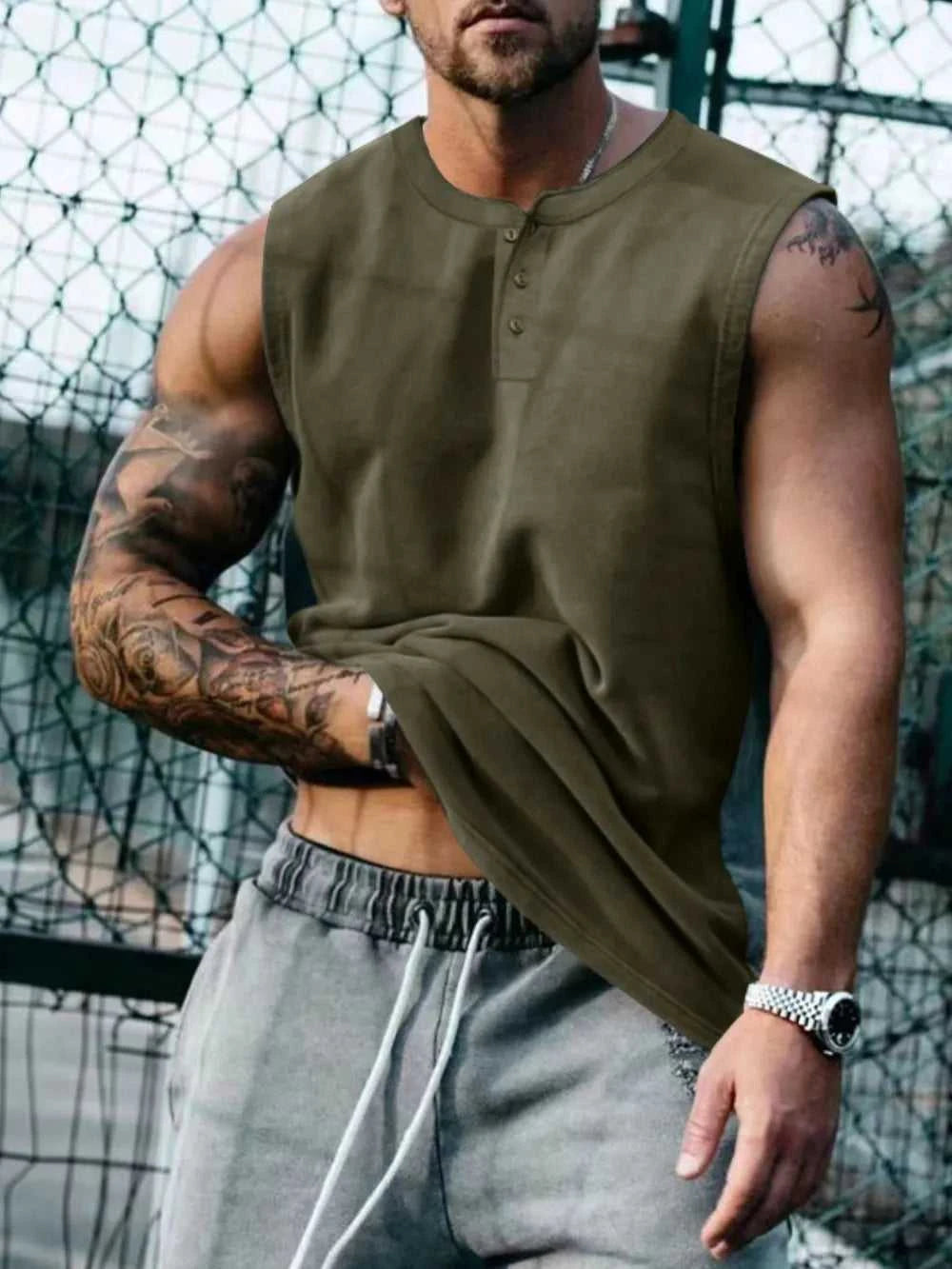 Men's Plus Size Round Neck Tank 100400037071683 42 Affordable Fashion Under $100 Jerry's Apparel 