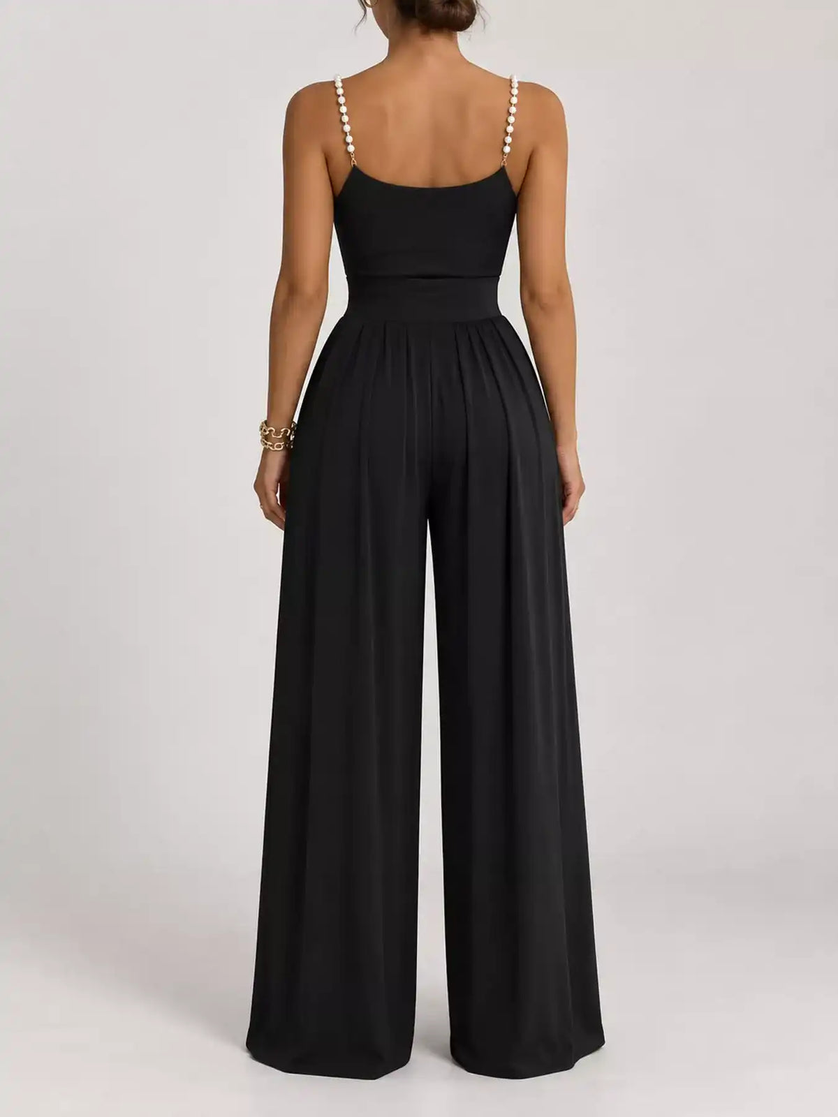 Cowl Neck Jumpsuit with Pearl Strap Detail 101001344414425 39 Affordable Fashion Under $100 Jerry's Apparel 