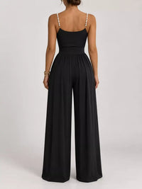 Cowl Neck Jumpsuit with Pearl Strap Detail 101001344414425 39 Affordable Fashion Under $100 Jerry's Apparel 