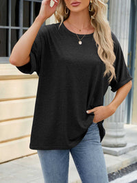 Casual Loose Fit Rolled Sleeve T-Shirt 100100846471189 23 Affordable Fashion Under $100 Jerry's Apparel 