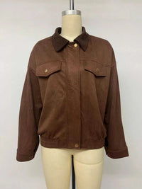 Corduroy Collar Zip-Up Jacket 100100544313647 53 Affordable Fashion Under $100 Jerry's Apparel 