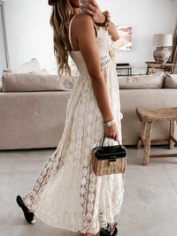 Full Size Ruffled Lace V-Neck Maxi Dress Plus Size 100100127756908 51 Affordable Fashion Under $100 Jerry's Apparel 
