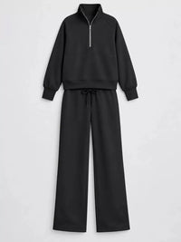 Half-Zip Sweatshirt and Wide-Leg Pants Set 101001840100593 40 Affordable Fashion Under $100 Jerry's Apparel 