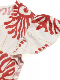 Printed V-Neck Cap Sleeve Dress 100100475035592 39 Affordable Fashion Under $100 Jerry's Apparel 