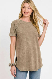 Zenana French Terry Washed Curved Hem Top 100100390101272 25 Affordable Fashion Under $100 Jerry's Apparel 