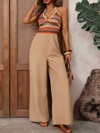 Halter Neck Wide Leg Jumpsuit 100100732833825 34 Affordable Fashion Under $100 Jerry's Apparel 
