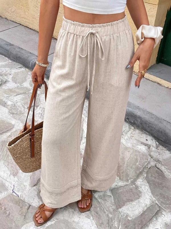 Casual Drawstring Wide Leg Pants 100100509525384 39 Seasonal Fashion Collections Jerry's Apparel 