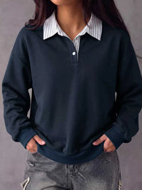 Button Detail Dropped Shoulder Sweatshirt 101001526803143 48 Affordable Fashion Under $100 Jerry's Apparel 