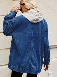 Oversized Button Up Denim Jacket with Hood 100100876233269 72 Affordable Fashion Under $100 Jerry's Apparel 