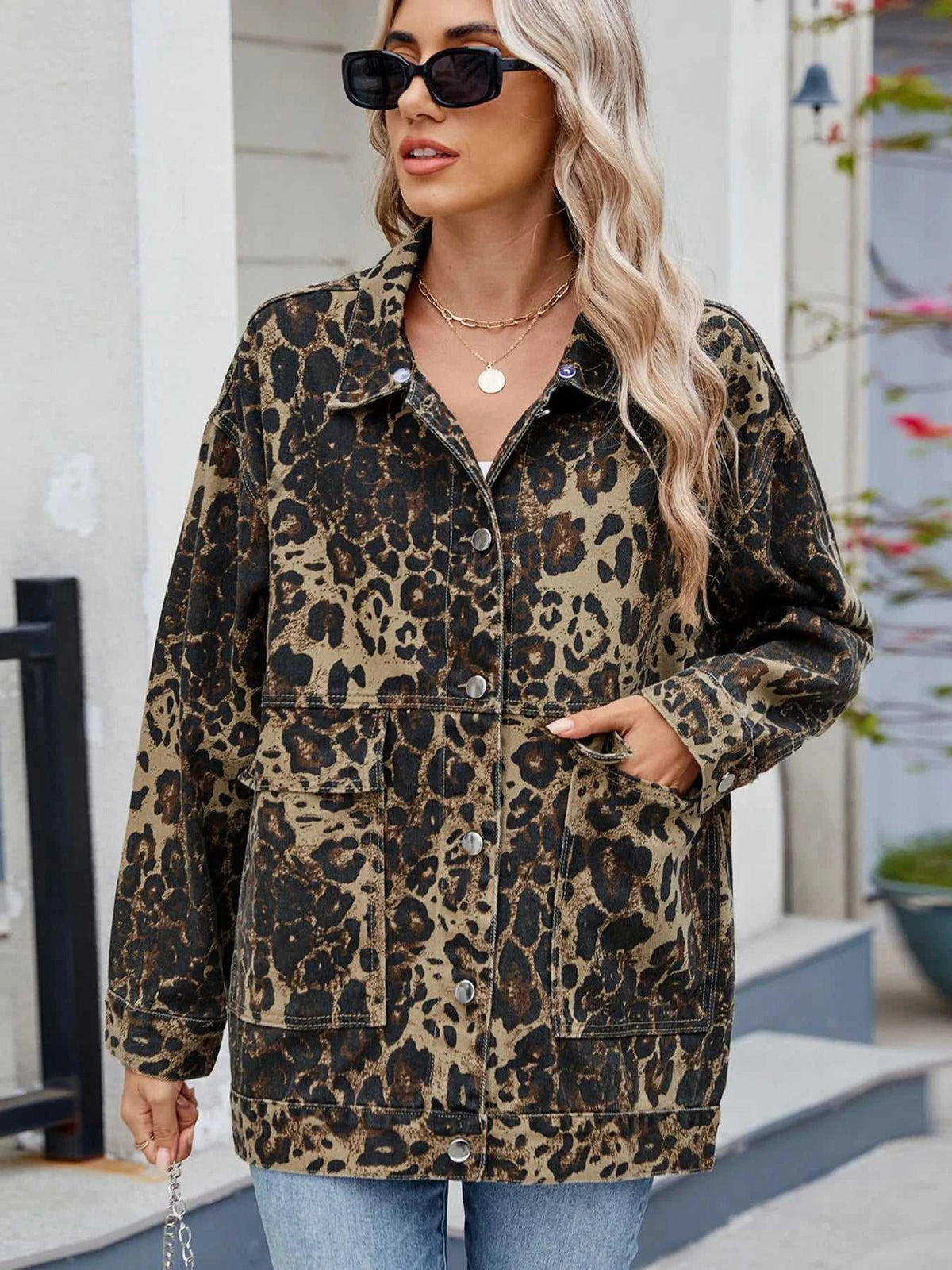 Button Up Long Sleeve Denim Jacket 100100658147198 64 Affordable Fashion Under $100 Jerry's Apparel 