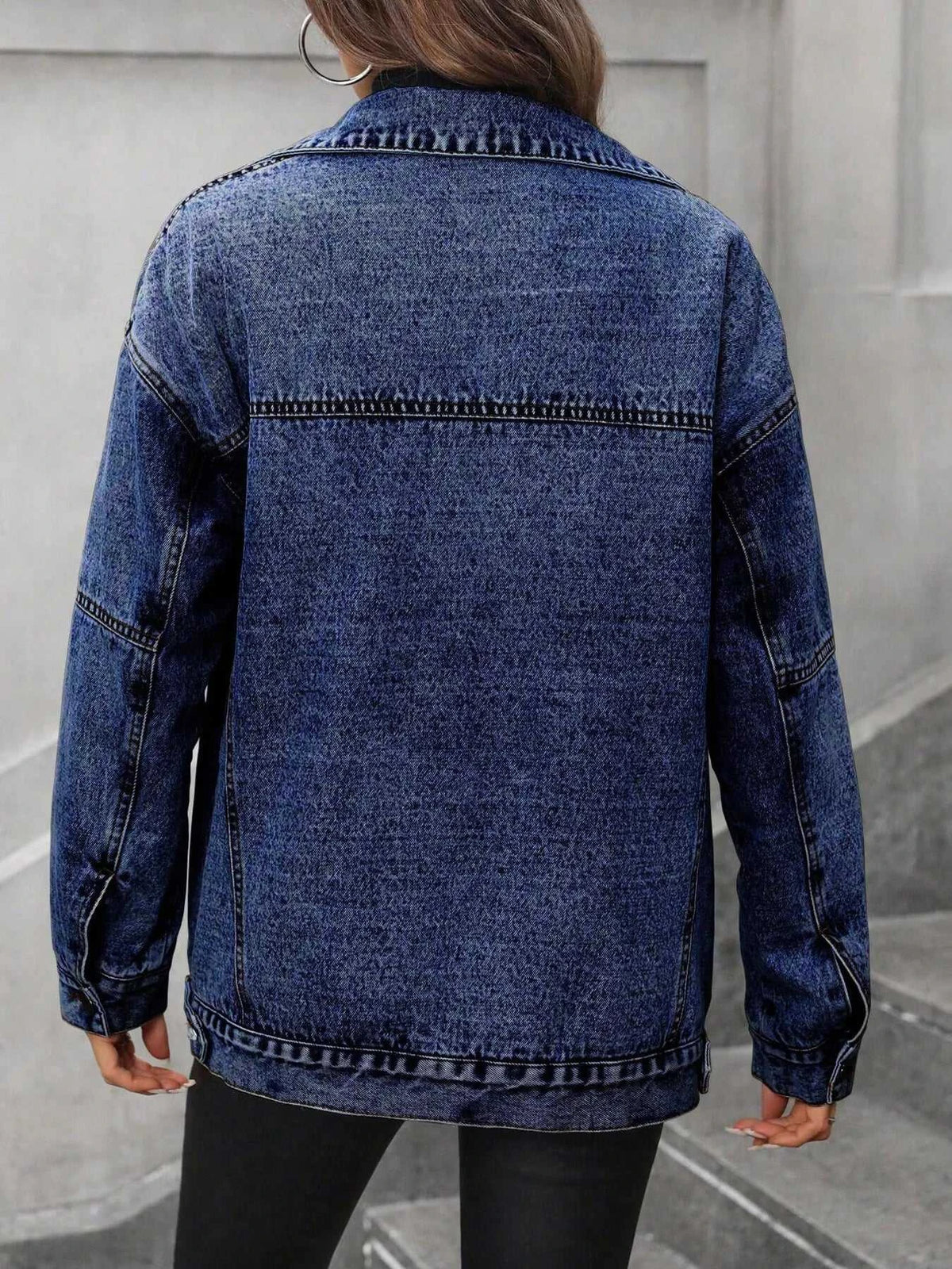 Sherpa-Lined Button Up Denim Jacket 101003508274981 98 Affordable Fashion Under $100 Jerry's Apparel 