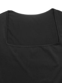 Square Neck Long Sleeve Bubble Hem Dress 100100214239023 39 Affordable Fashion Under $100 Jerry's Apparel 