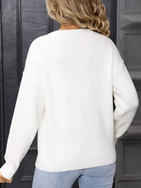Valentine's Day Heart Round Neck Dropped Shoulder Sweater 100100320895258 49 Affordable Fashion Under $100 Jerry's Apparel 