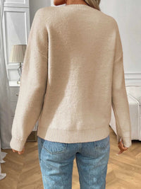Bow Graphic Ribbed Hem Round Neck Sweater 100100077708604 48 Affordable Fashion Under $100 Jerry's Apparel 