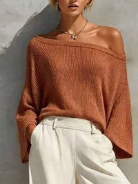 One-Shoulder Knit Top and High-Waisted Pants Set 101001302987869 58 Women's Pants Set Gifts for Her Jerry's Apparel 