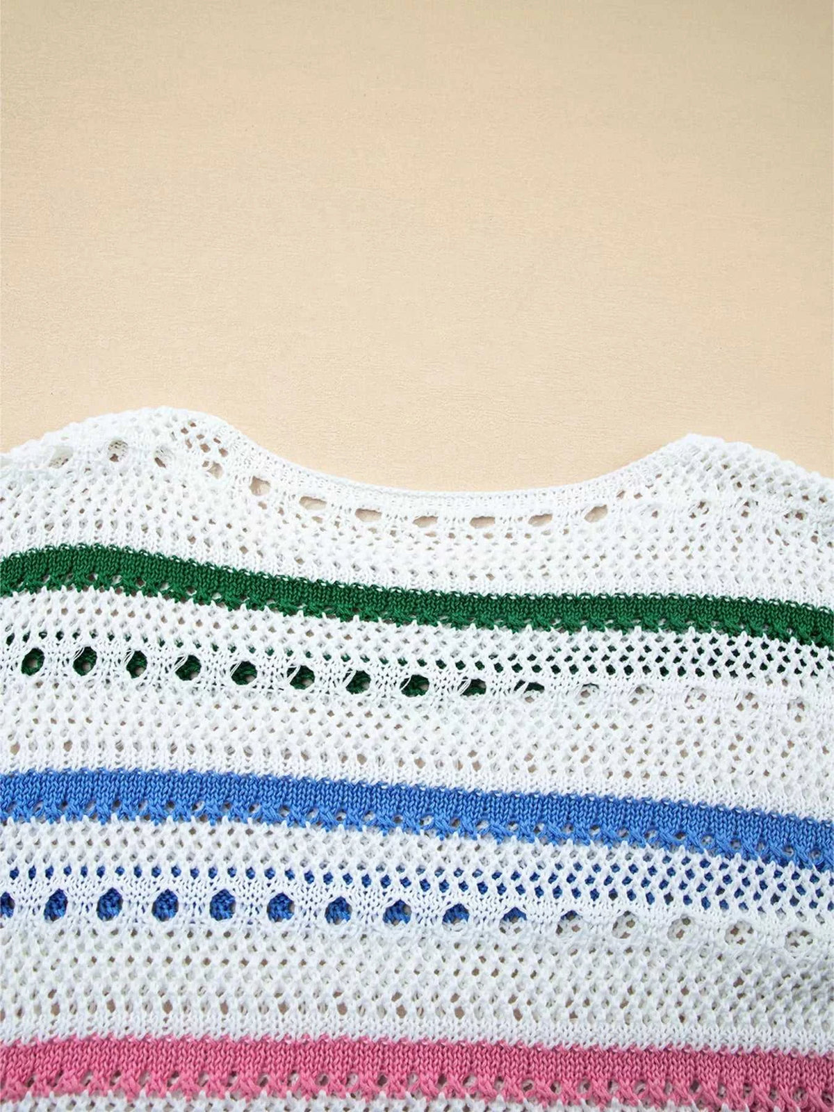 Color Block Striped Pointelle Knit Sweater 100100460861527 43 Affordable Fashion Under $100 Jerry's Apparel 