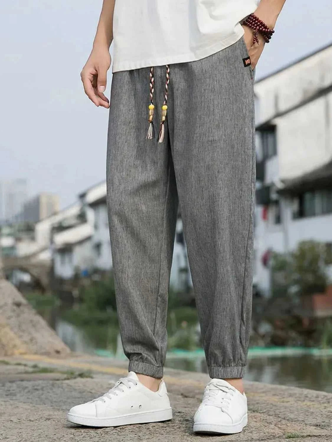 Men's Plus Size Casual Drawstring Jogger Pants 100400806149758 49 Jerry's Apparel 