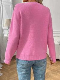 Bow Round Neck Long Sleeve Sweater 100100577001870 48 Seasonal Fashion Collections Jerry's Apparel 