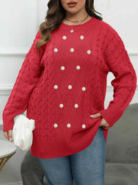 Plus Size Cable Knit Dropped Shoulder Sweater 101002841180880 50 Affordable Fashion Under $100 Jerry's Apparel 